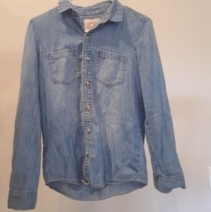 Long Sleeve Chambray Top